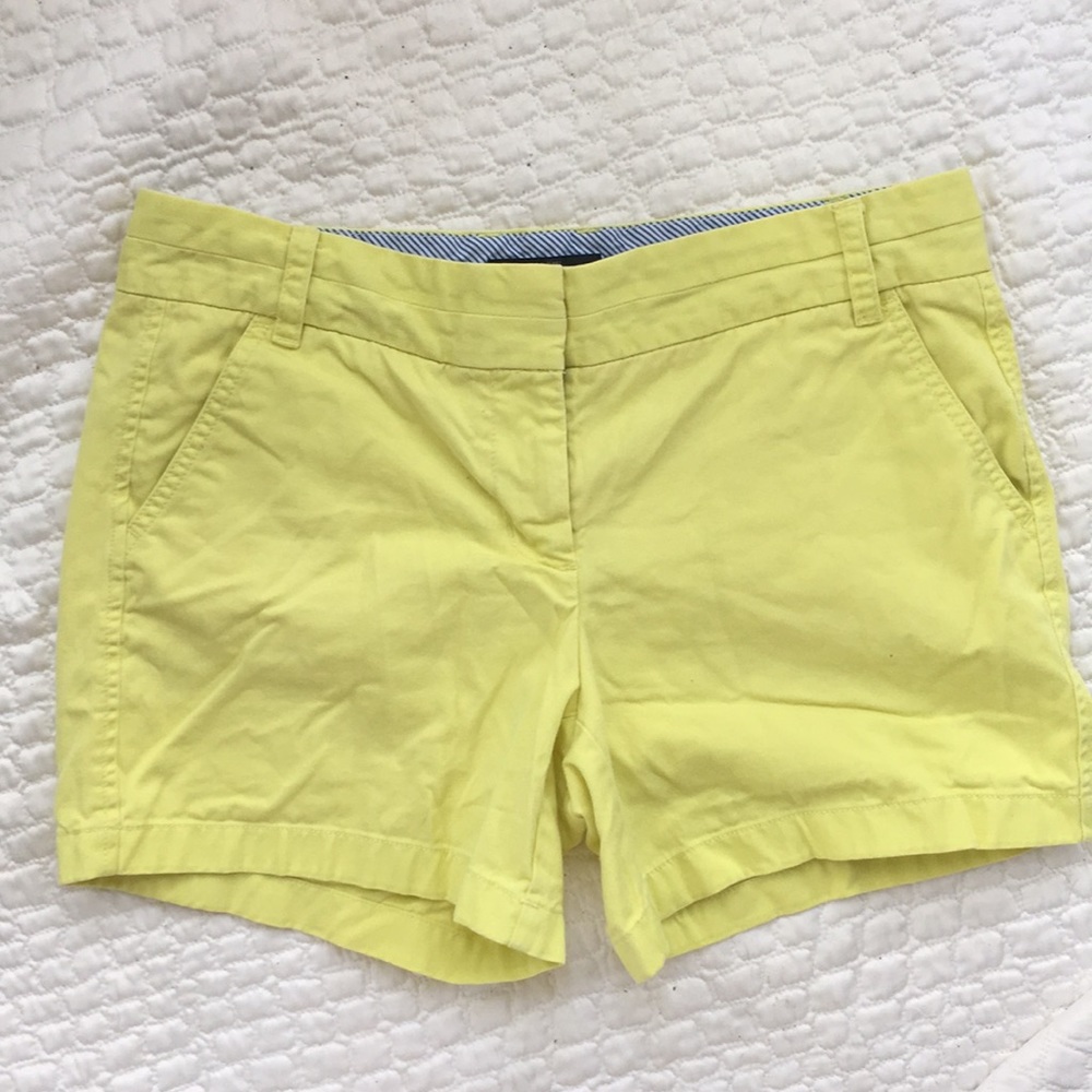 J. Crew Chino shorts yellow size 6
